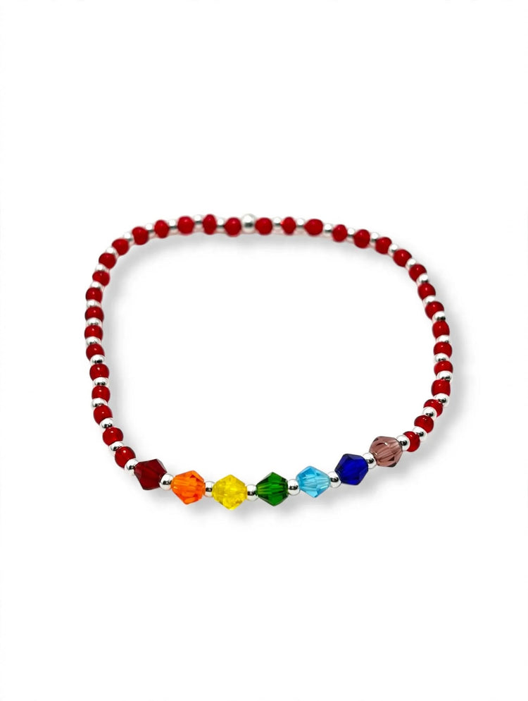 Pulsera elastizadas de bolitas - 7 Chakras