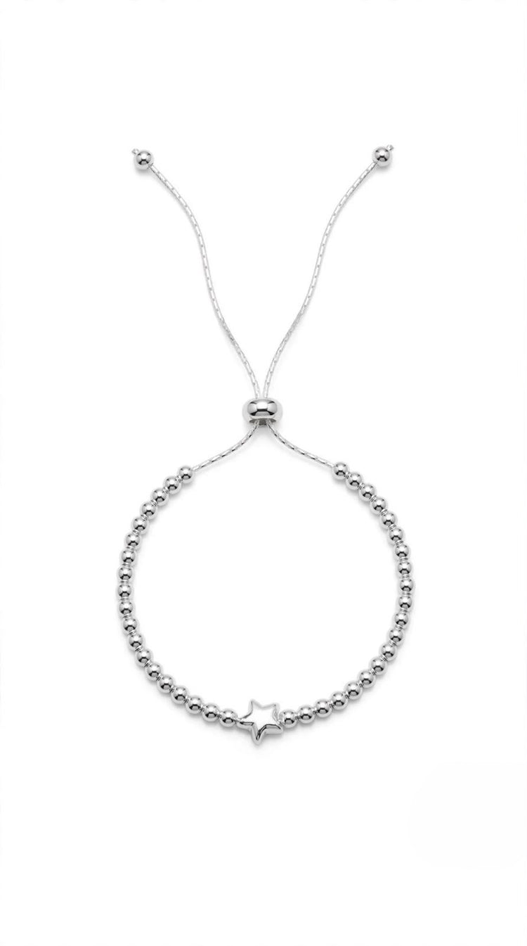 Pulsera ajustable con bolitas