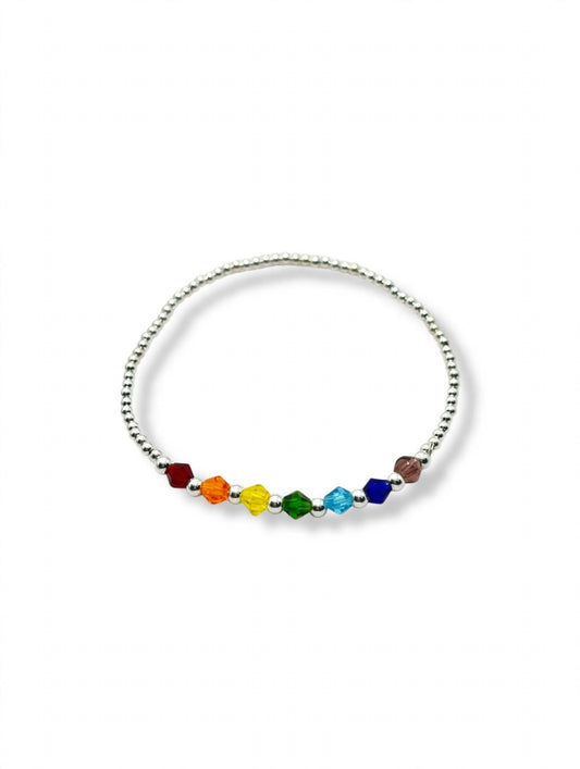 Pulsera elastizadas de bolitas - 7 Chakras