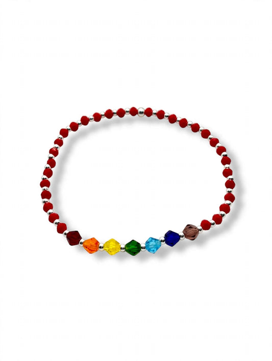 Pulsera elastizadas de bolitas - 7 Chakras
